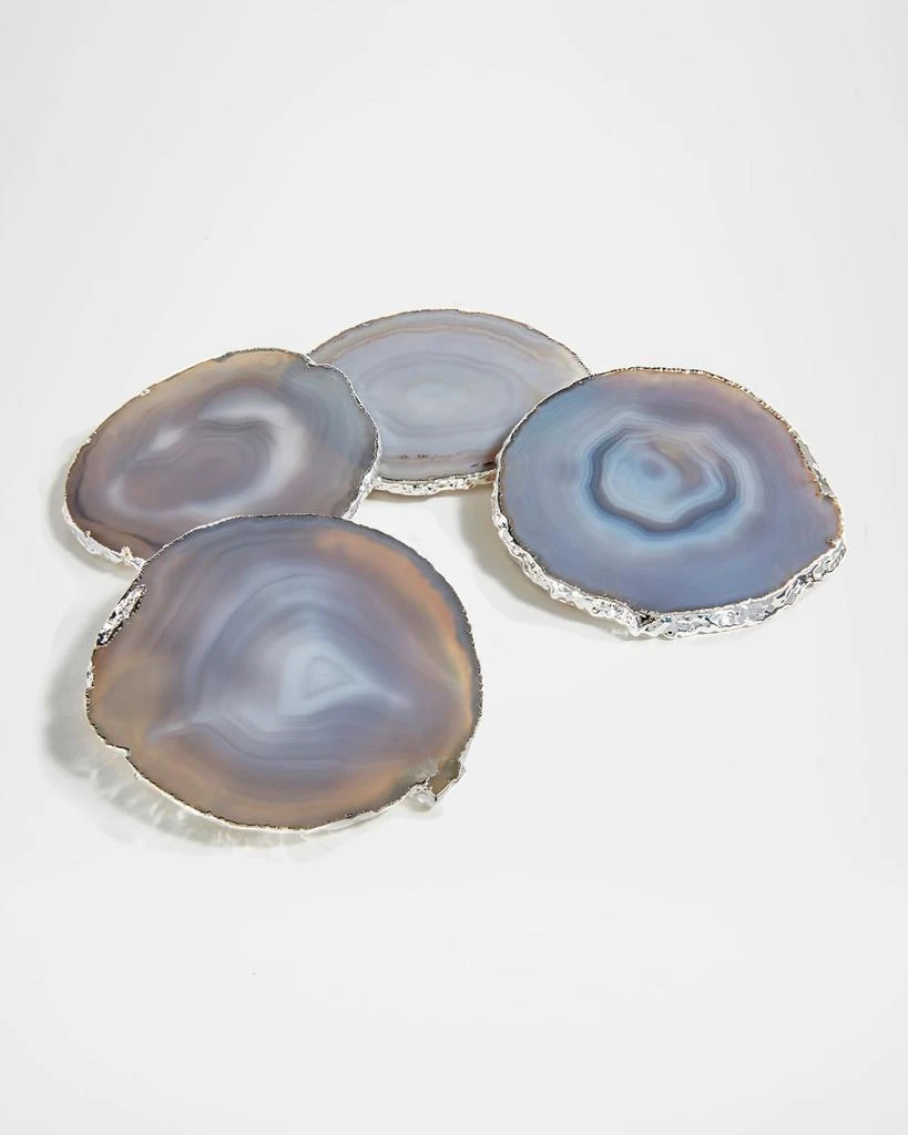 ANNA New York Smoke/Silver Lumino Coasters, 4-Piece Set 1