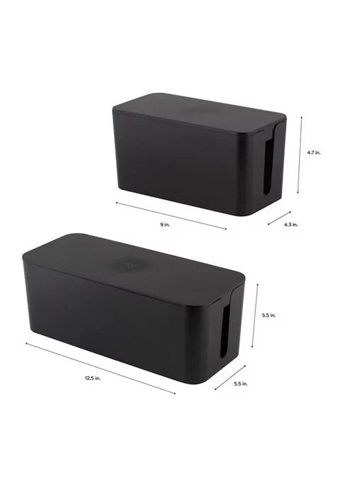 Simplify 2 Pack Cable Organizer Boxes In Black 3