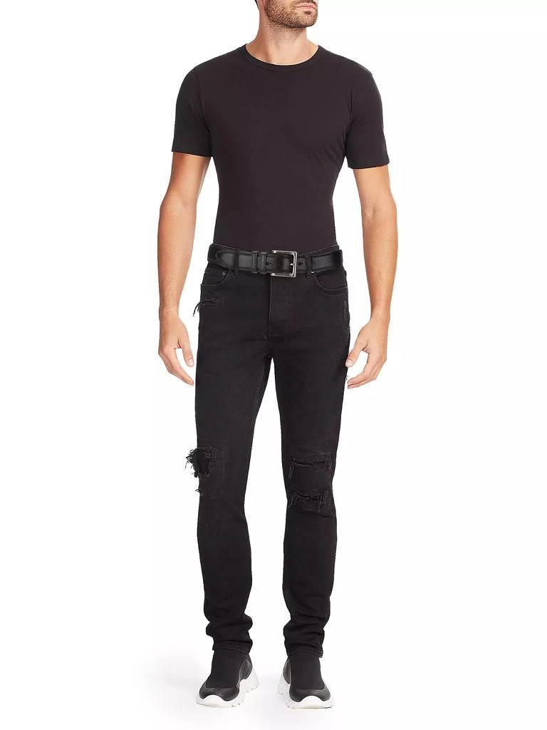 Saks Fifth Avenue COLLECTION Shrunken Calfskin Leather Belt 2