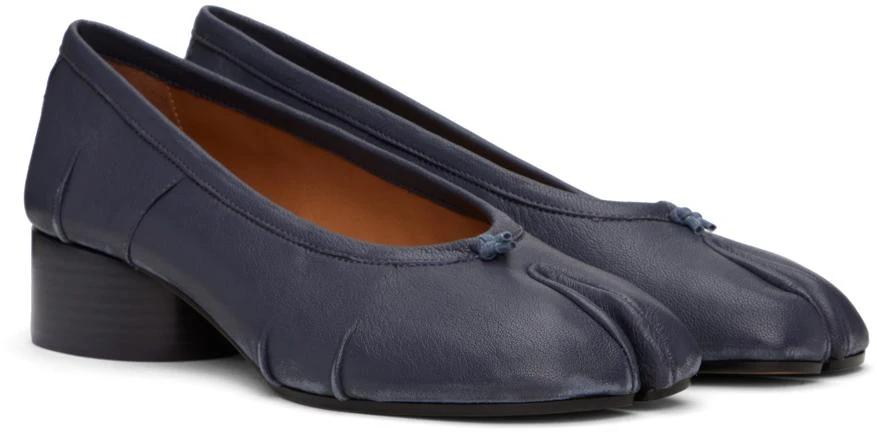 MAISON MARGIELA Navy Tabi New Ballerina Heels 4