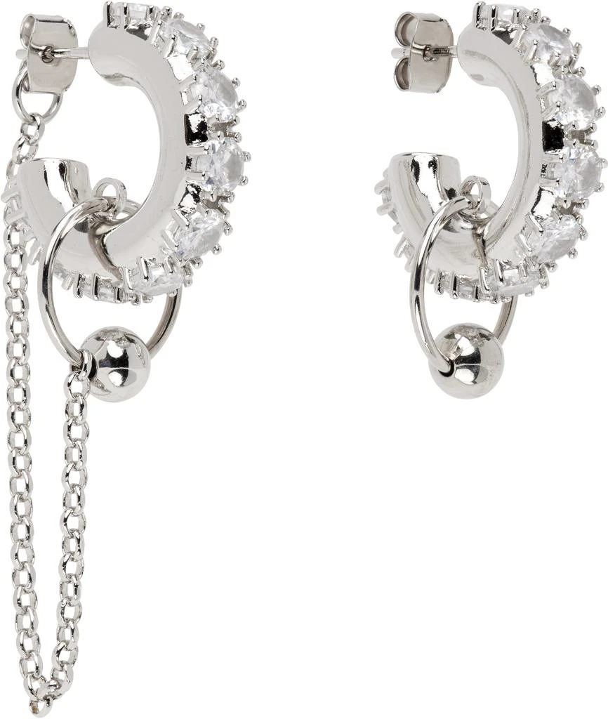 Justine Clenquet Silver Penny Earrings 2