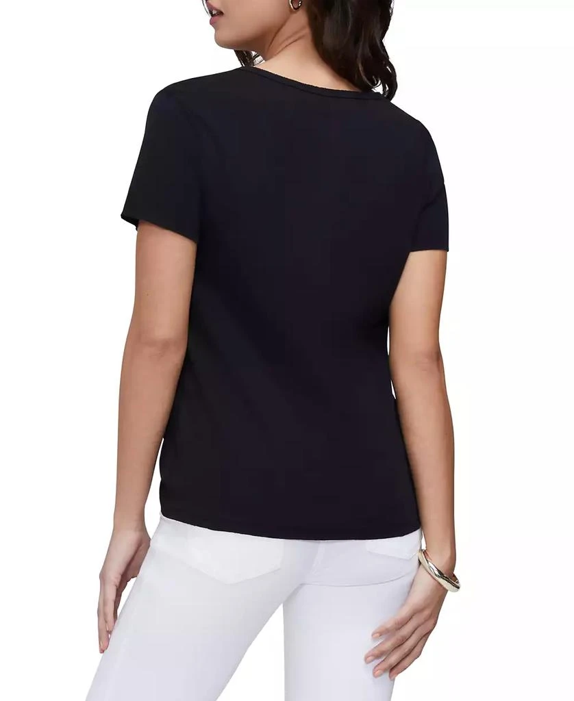 Three Dots Women's V-Neck Short Sleeve T-Shirt 2