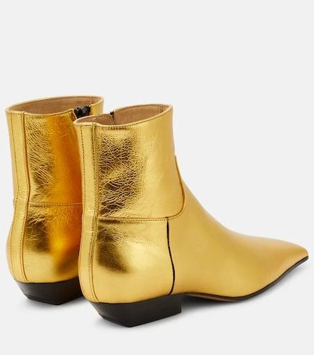 Khaite Marfa metallic leather ankle boots 3