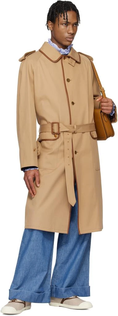 Valentino Tan Belted Trench Coat 5