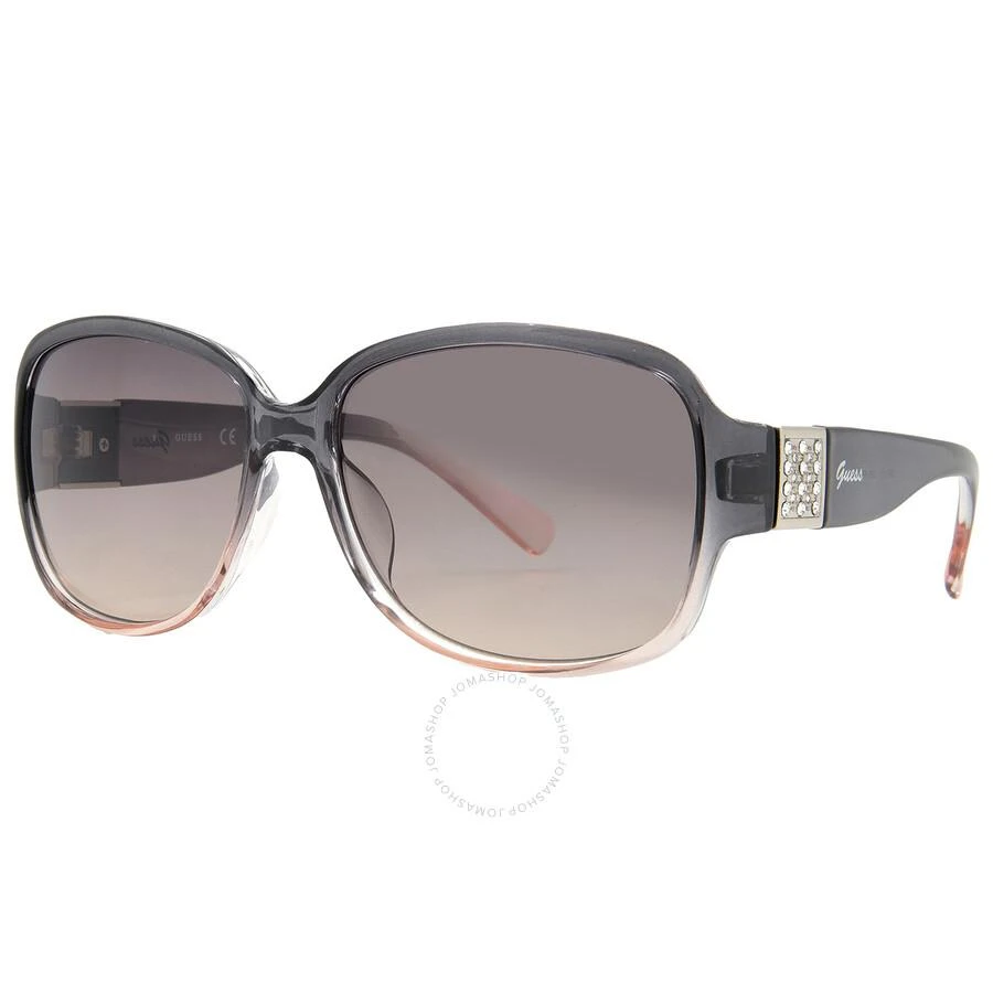Guess Factory Smoke Gradient Rectangular Ladies Sunglasses GF0411 20B 58 2