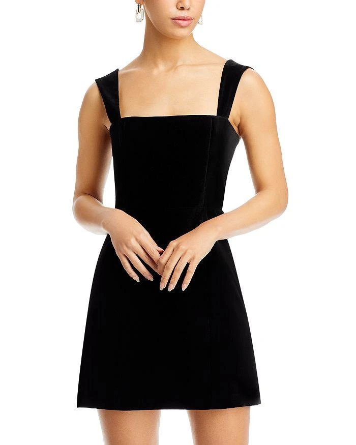 Alice + Olivia Taylum Sleeveless Velvet Mini Dress 1