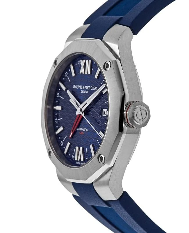 Baume & Mercier Baume & Mercier Riviera Automatic GMT Blue Dial Rubber Strap Men's Watch 10659 3