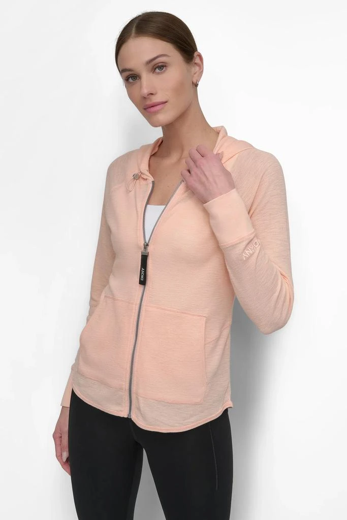 DKNY SLUB WAFFLE KNIT HOODIE 4