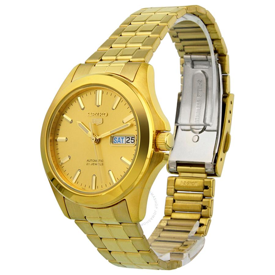 Seiko 5 All Gold-plated Stainless Steel Men's Watch SNKK98