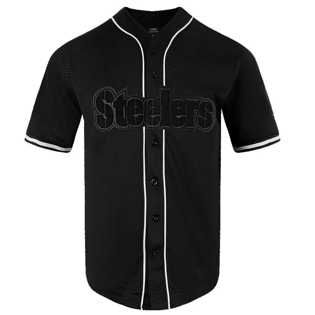 Pro Standard Pro Standard Steelers Triple Tonal Mesh Button-Up Shirt - Men's 2