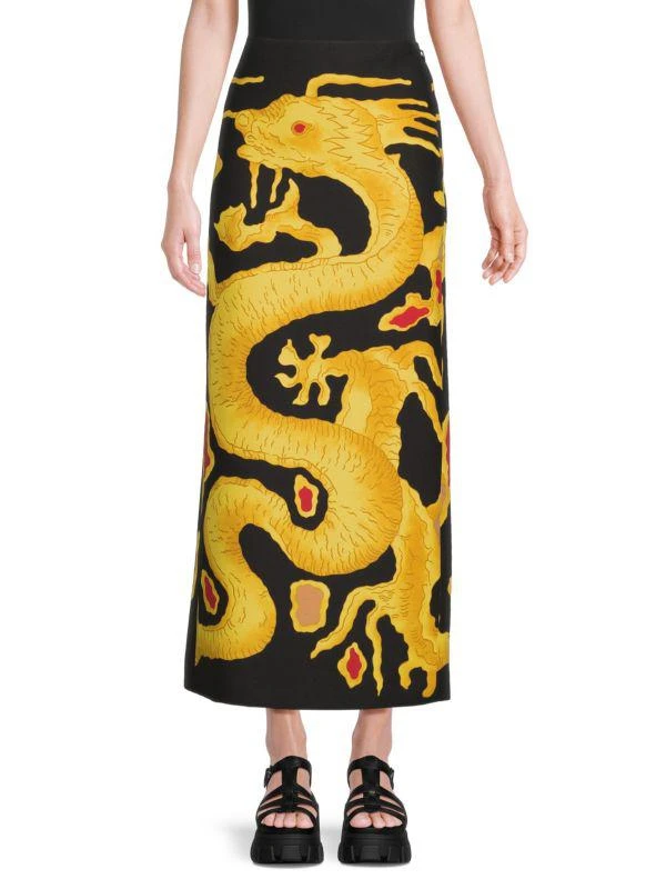 knee length dresses for ladies Phoenix Plunge Gown