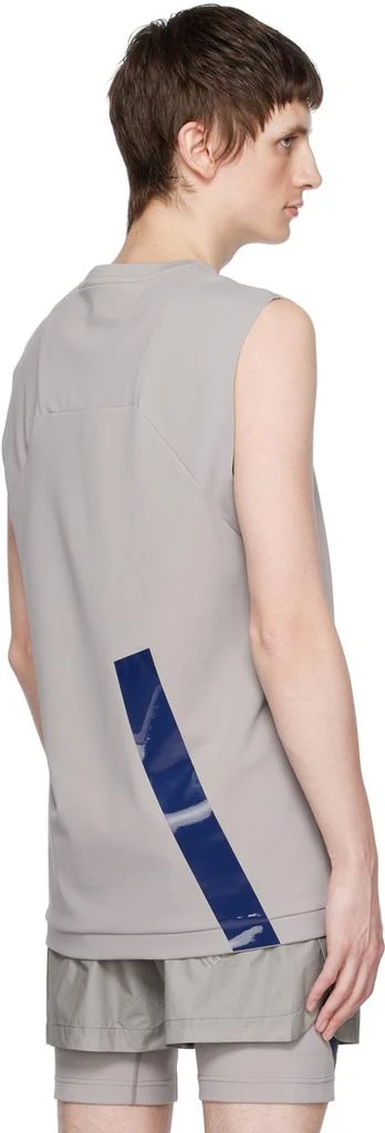 TEMPLA Gray Cross Back Tank Top 3