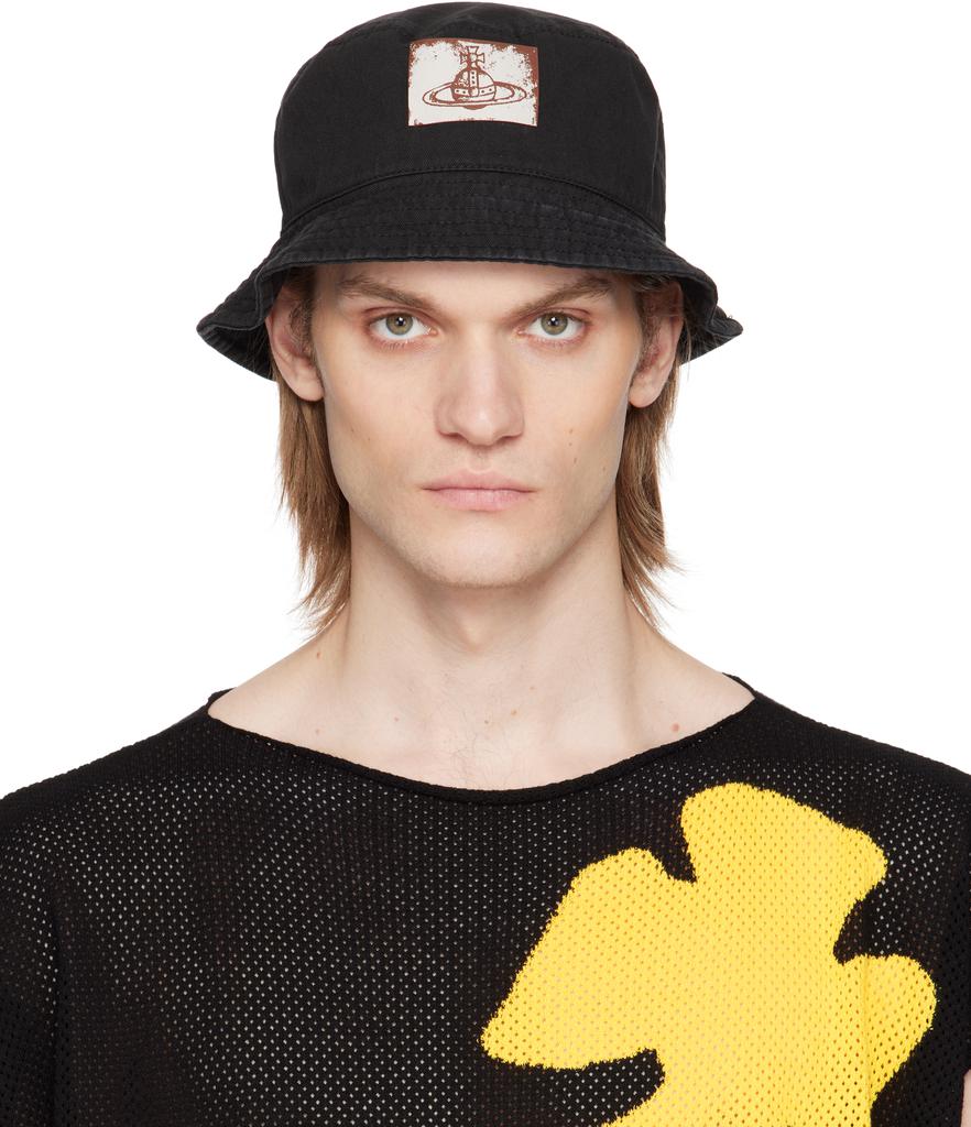 Vivienne Westwood Navy Embroidered Cap - Hats - BeyondStyle