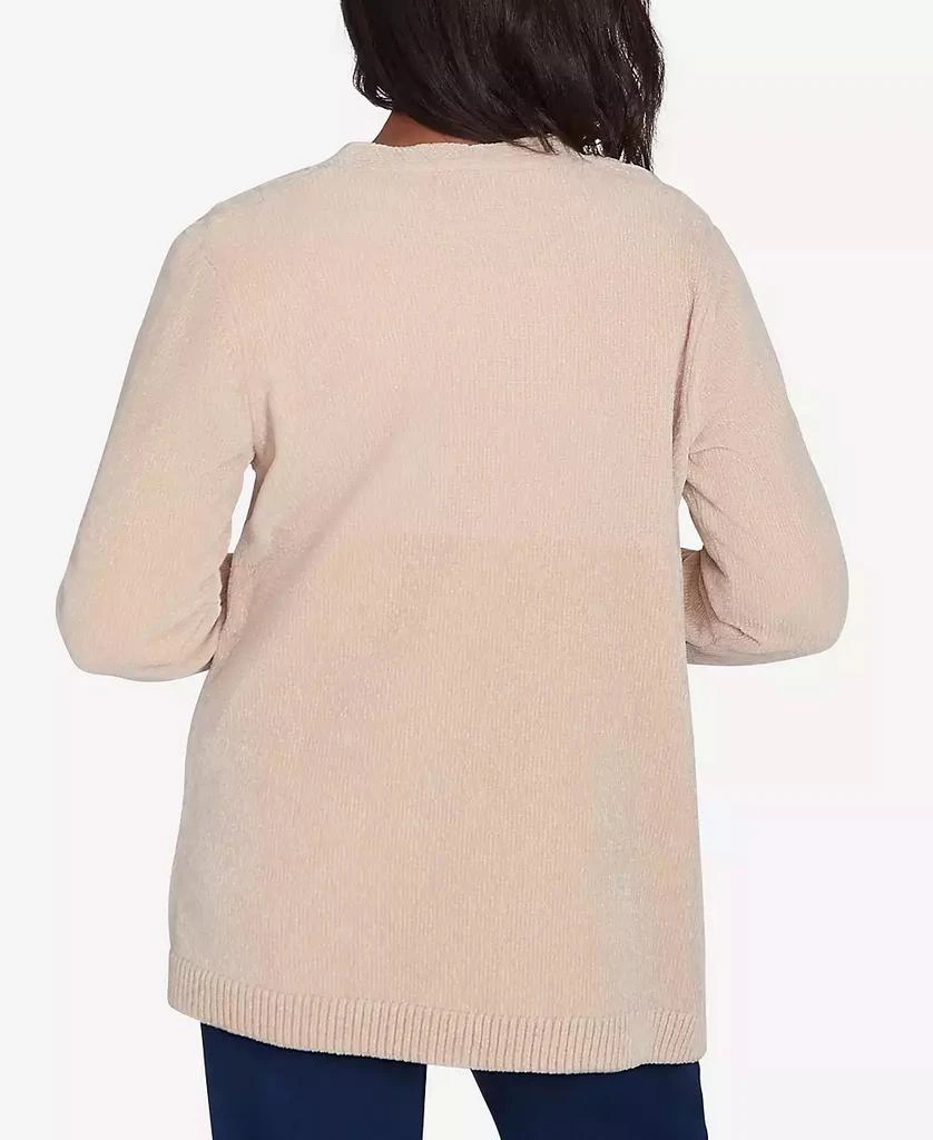 Alfred Dunner Petite Classics Chenille Cardigan Sweater with Pockets 3