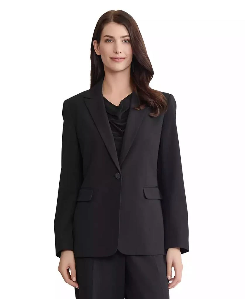 JONES NEW YORK Women
s Peak Lapel Collared Jacket
