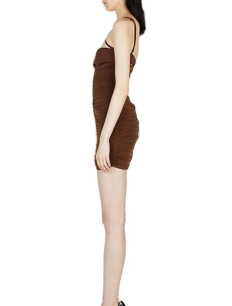 Mugler Mugler Cut-Out Ruched Party Mini Dress 3