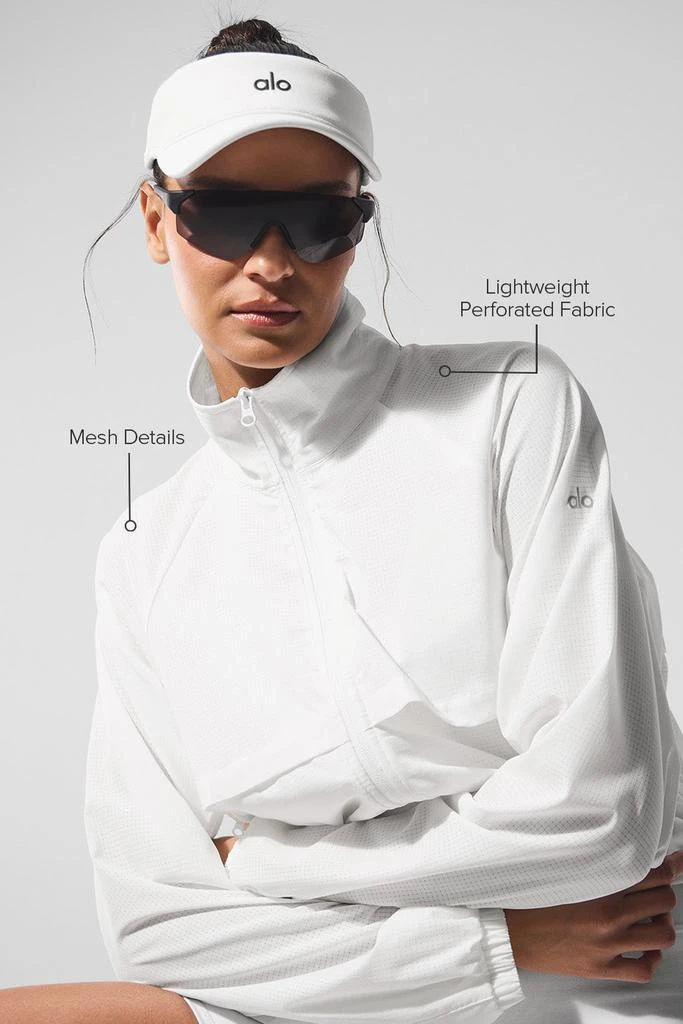 Alo Sport Star Full Zip Jacket - White 3