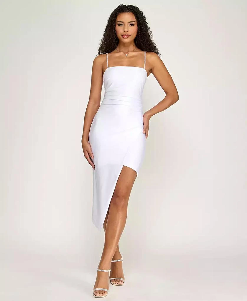 macy's asymmetrical dress Black/White Colorblock Asymmetrical Dress – Esmé New York main image 1