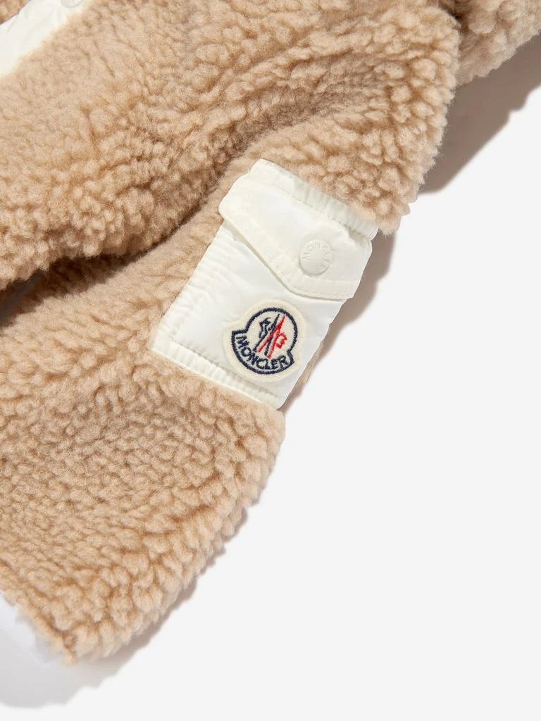 Moncler Moncler Enfant Baby Teddy Fleece Romper in Brown 4