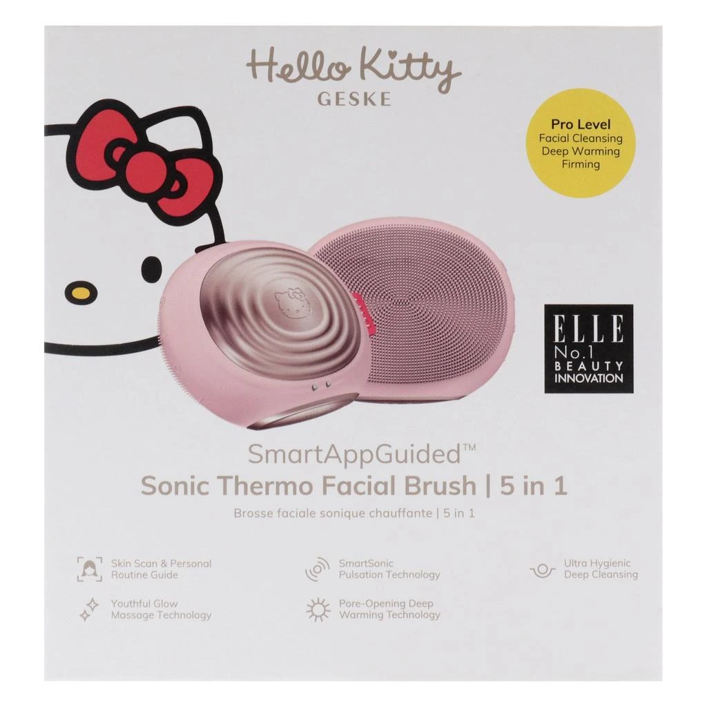 Geske Hello Kitty Sonic Thermo Facial Brush 5 in 1 - Pink by  for Women - 1 Pc Brush 4