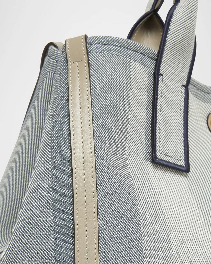 Chloé Large Carry Tote Bag in Jacquard Canvas 5