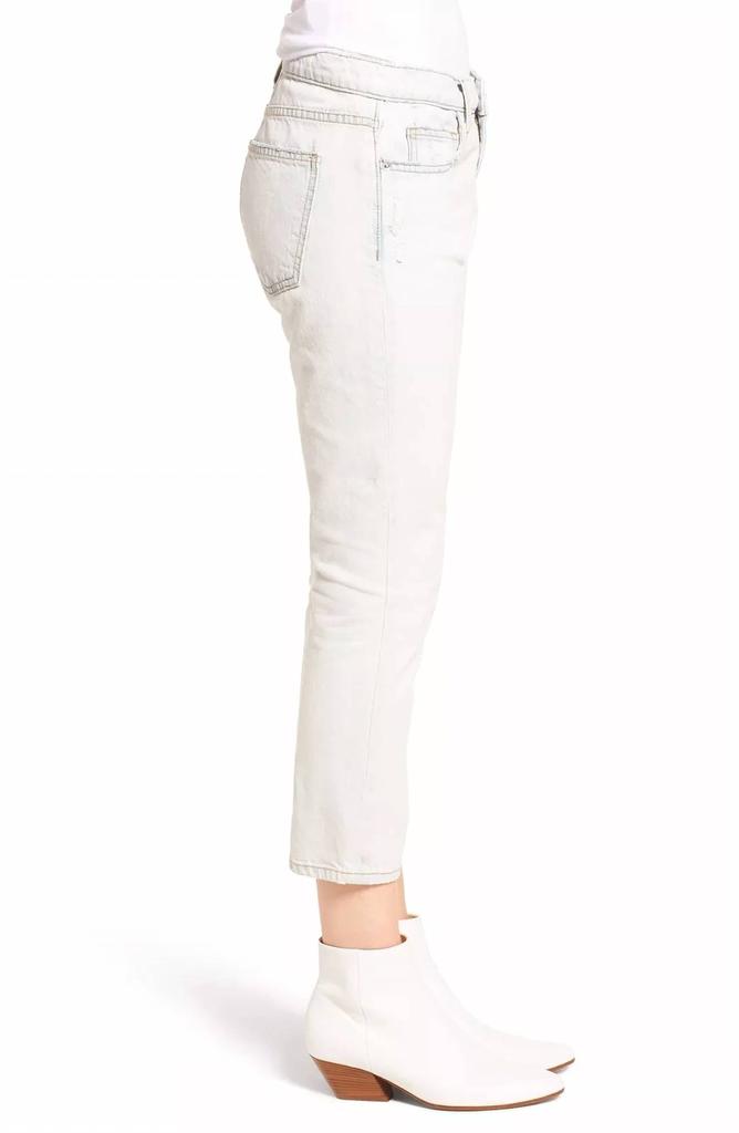 Current Elliott Current/Elliott - The Cropped Straight Leg Destroy Ankle Jean
