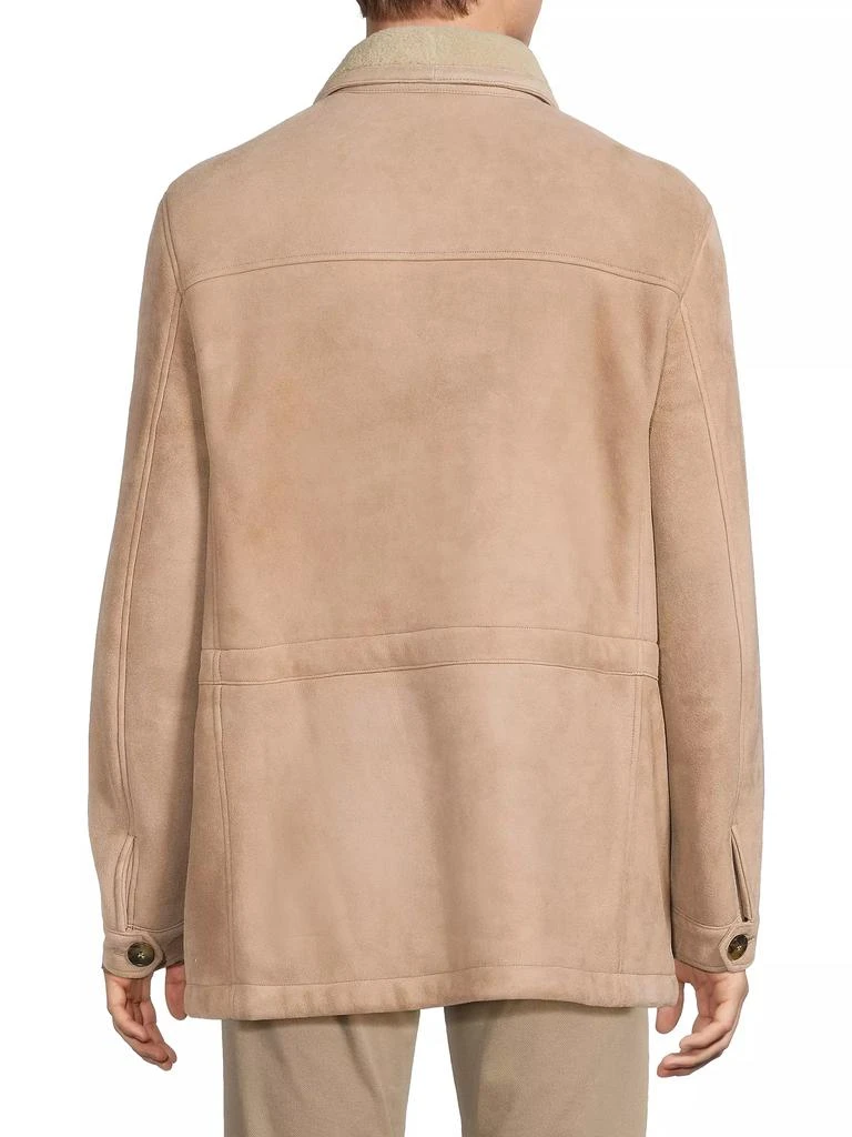 Canali Suede &amp; Shearling Field Jacket 5