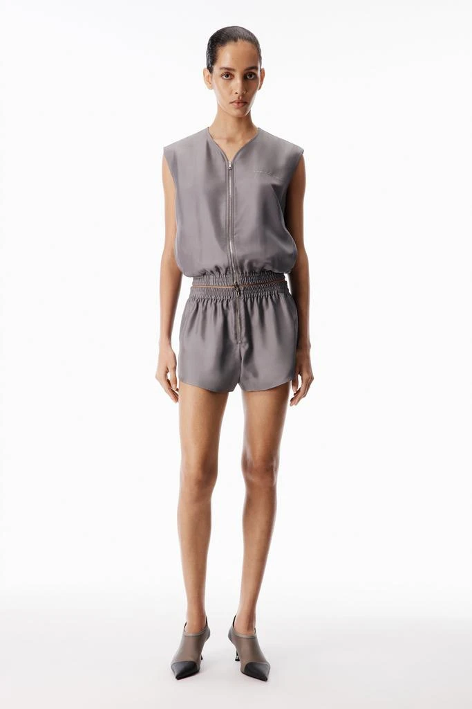 Alexander Wang Zip Front High-Rise Mini Track Short