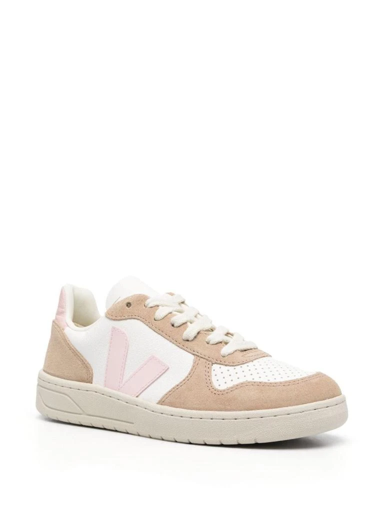 Veja SNEAKER V10 LEATHER WHITE TAUPE V PINK 2