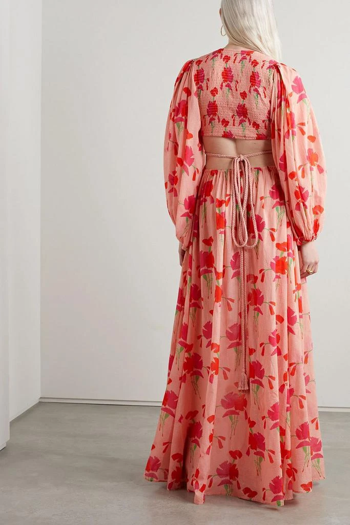 MIGUELINA Leonie cutout printed cotton-voile maxi dress 3