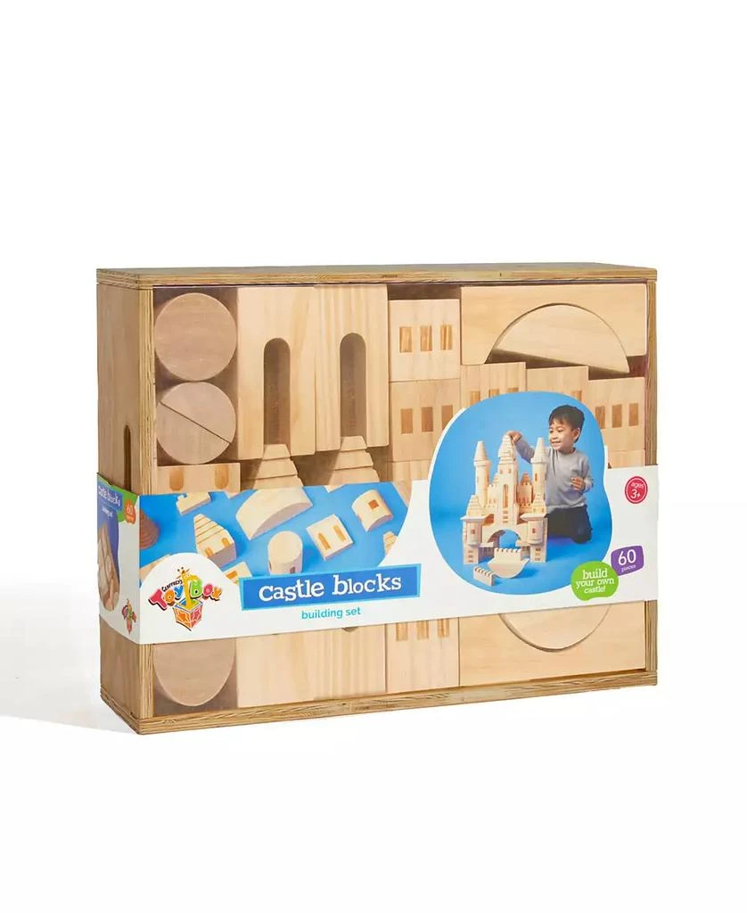 Geoffrey's Toy Box Solid Pine Wooden Castle Block Play Set, Created for Macy's 1