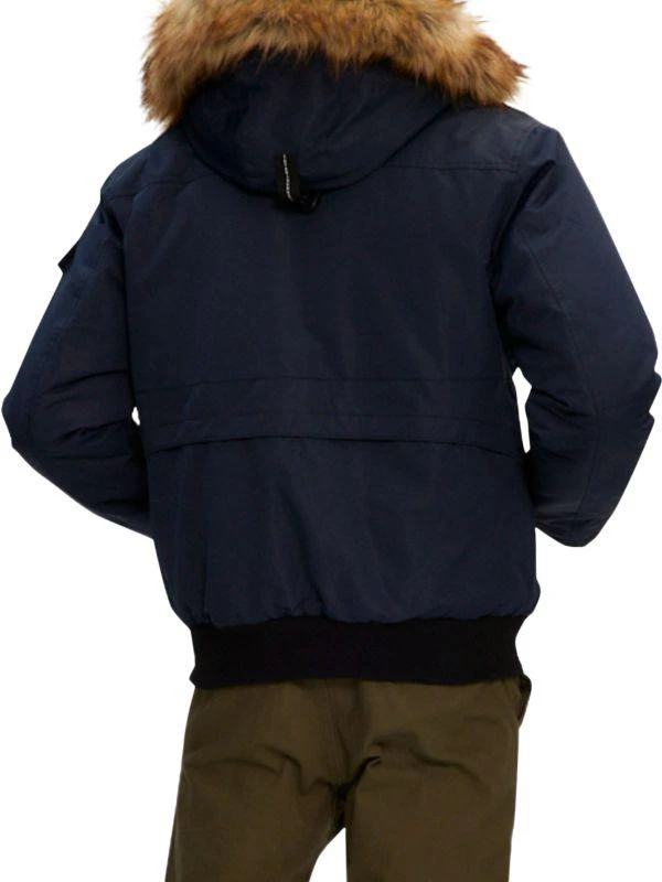 NOIZE Faux Fur Trim Bomber Jacket 2