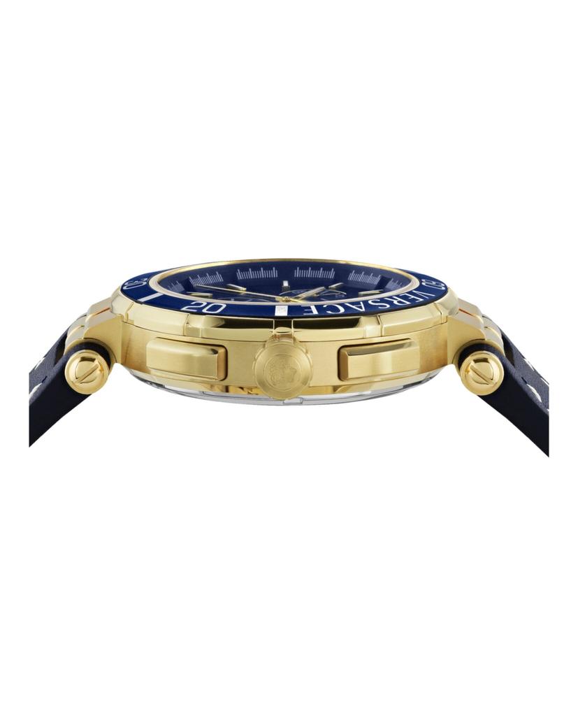 Versace Greca Chrono Leather Watch
