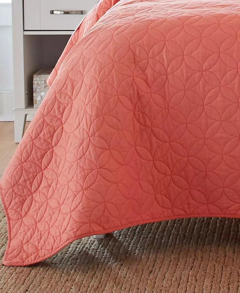 Laura Ashley Laura Ashley Solid Cotton Reversible 3-Pc. Quilt Set, King 8