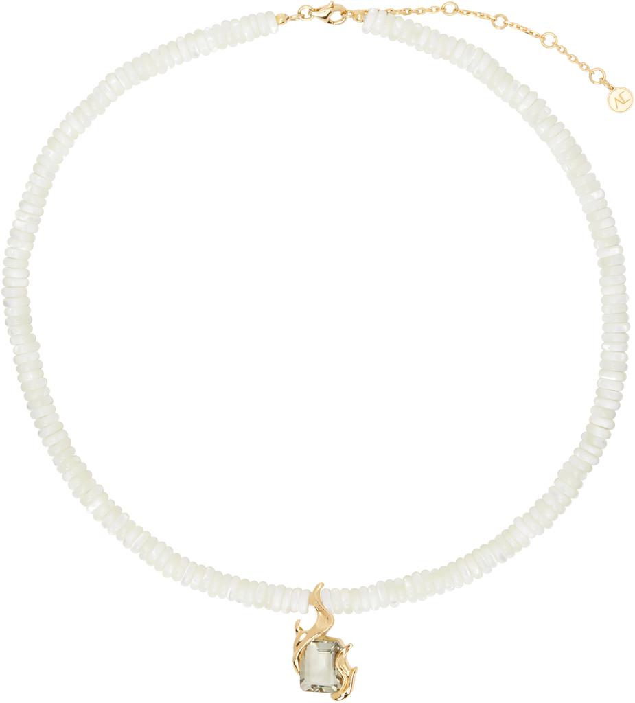 Alan Crocetti White Ocean Maxi Flare Necklace