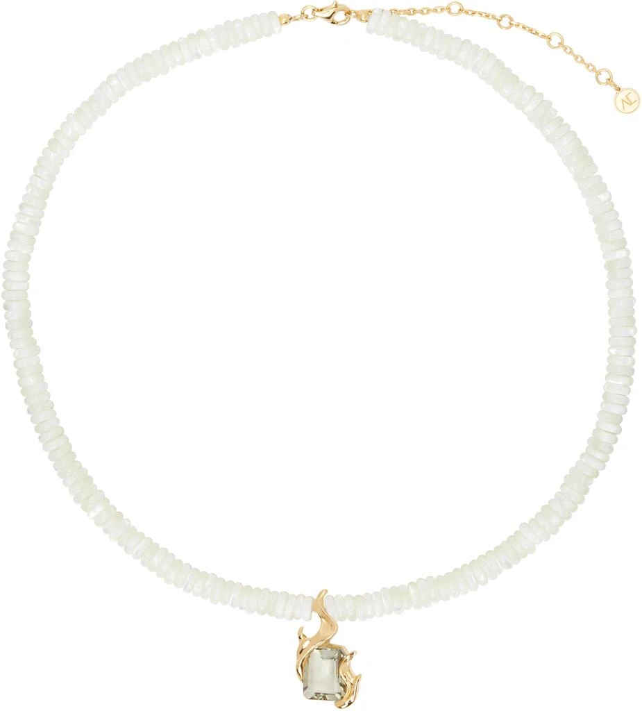 Alan Crocetti White Ocean Maxi Flare Necklace 1
