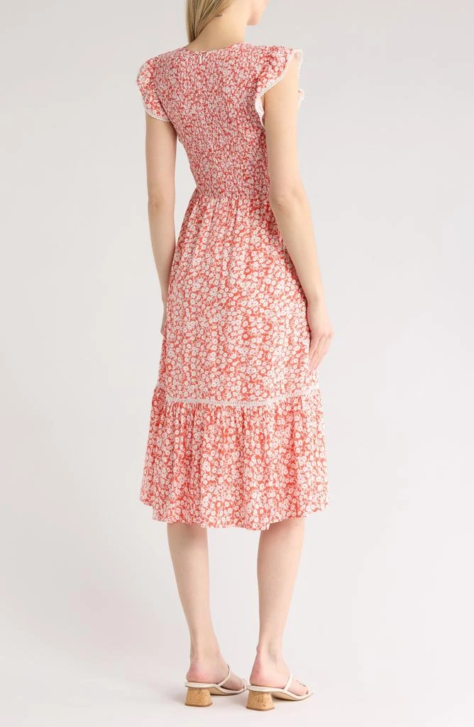 knee length dresses for ladies Beach Peach Midi Dress