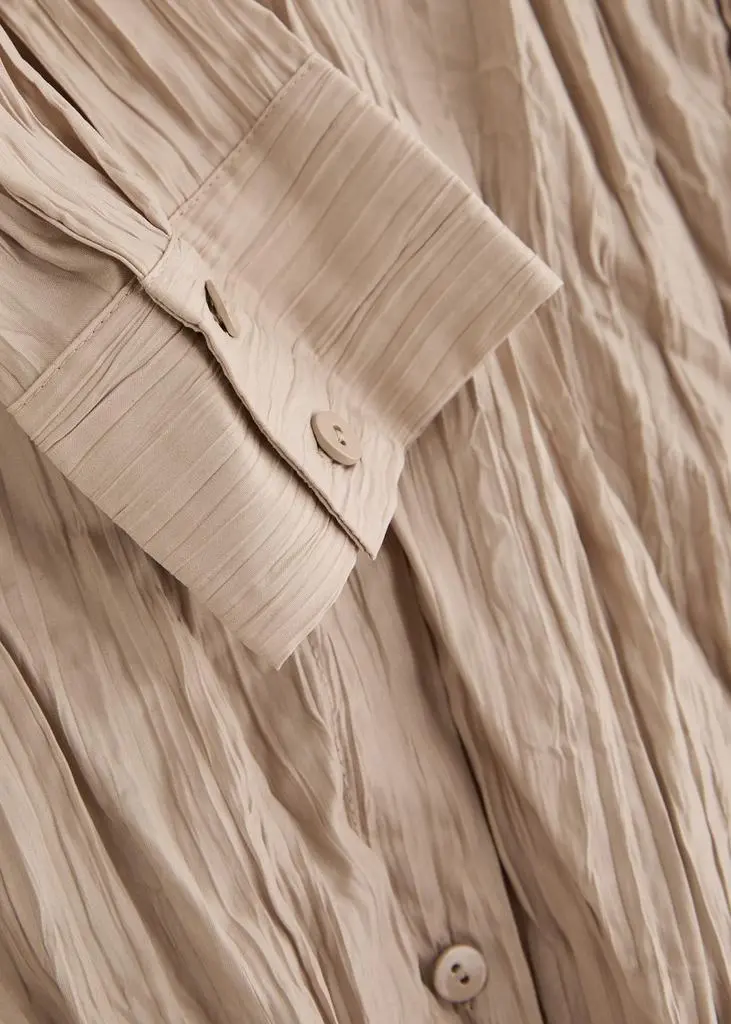 Eileen Fisher Crinkled plissé silk shirt 5