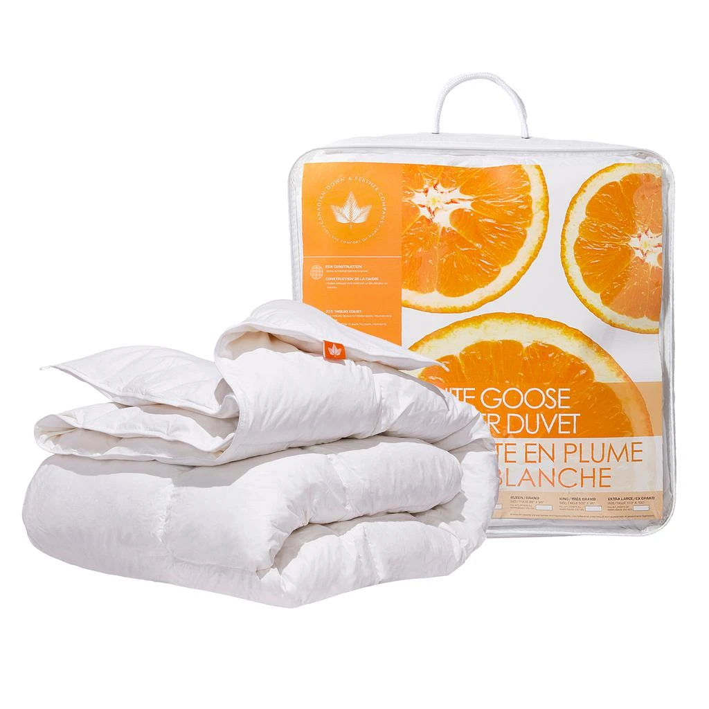 Canadian Down & Feather Company White Goose Feather Duvet All Season  weight 1