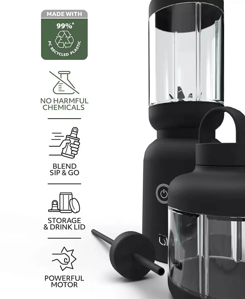 Willow Kitchen Warrior Countertop Blender - Powerful Motor, Versatile, Blend and Go with Straw or Storage Lid. 3