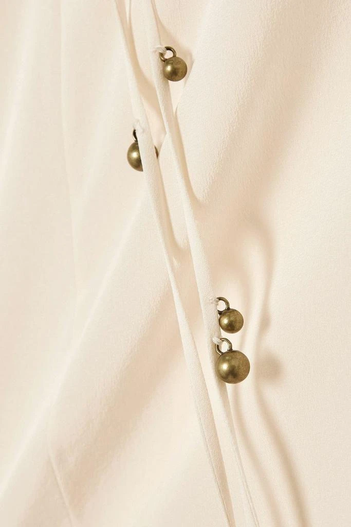 Stella McCartney Bead-embellished silk crepe de chine top 4