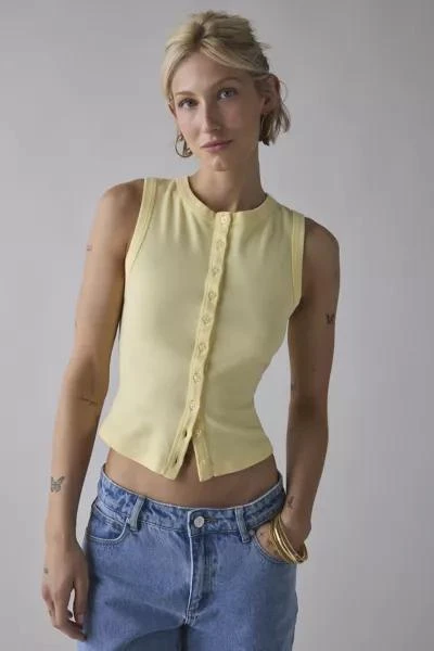BDG BDG Gigi Knit Button-Down Tank Top 1
