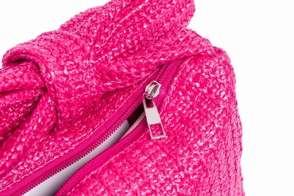 Little Trendy Little Trendy - Women's Bow Straw Handbag 3