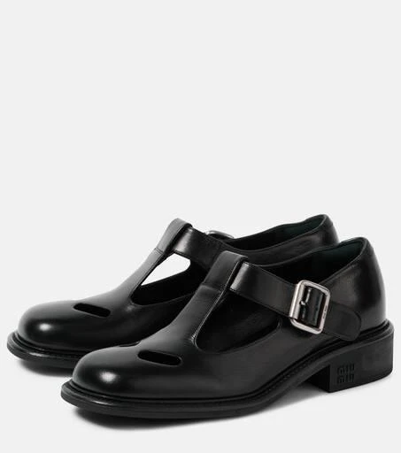 Miu Miu Cutout leather Mary Jane flats 4