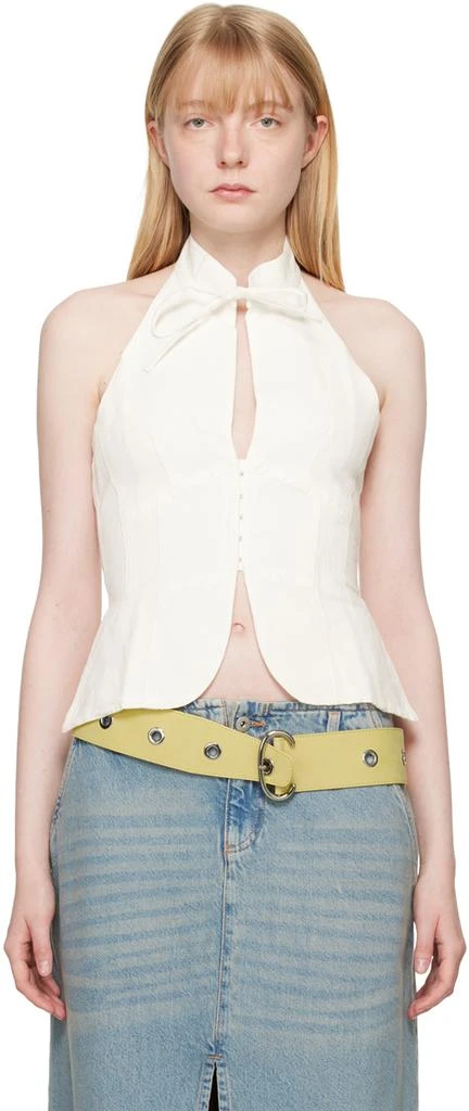 Gimaguas White Ring Tank Top 1