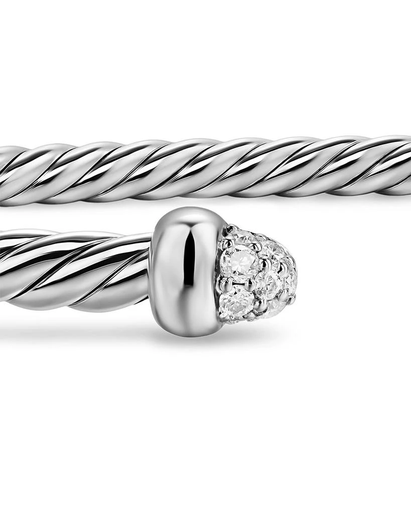 David Yurman Micro Cable Flex® Bracelet in Sterling Silver with Diamonds, 2.6mm 5