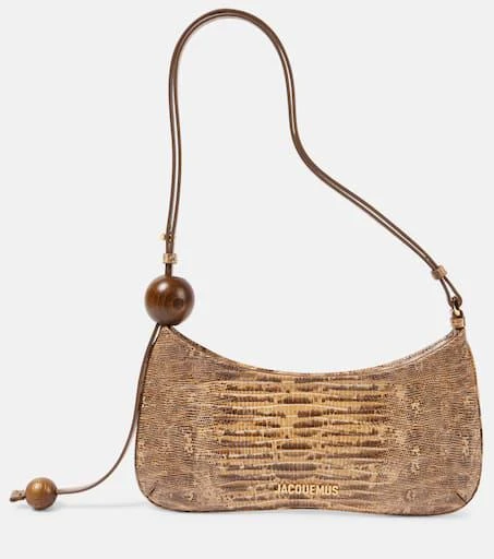 Jacquemus Bisou Perle croc-effect leather shoulder bag 1