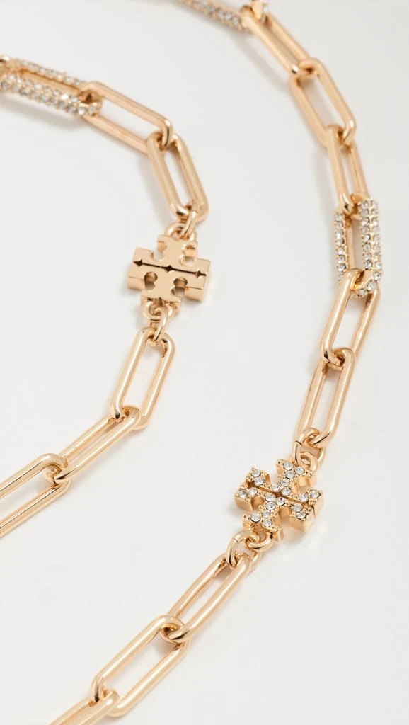 Tory Burch Good Luck Chain Pave Necklace 3