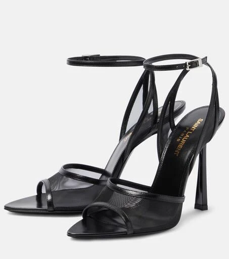 Yves Saint Laurent Missy 110 leather-trimmed mesh sandals 5