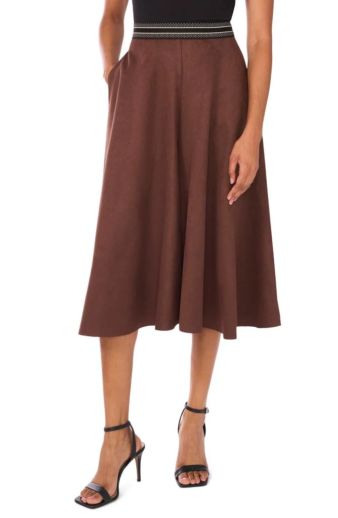 Halogen Faux Suede Wide Leg Culottes